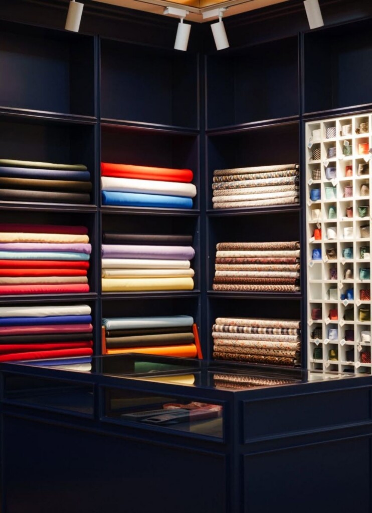 fabric in a suit fitting room in Bangkok